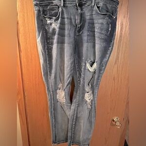 Judy Blue Distressed pain speckled Women's Jeans. Size 22W. New without tags